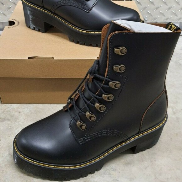 Dr. Martens Women's Leona Vintage Smooth Leather Heeled Boot - Picture 13 of 15